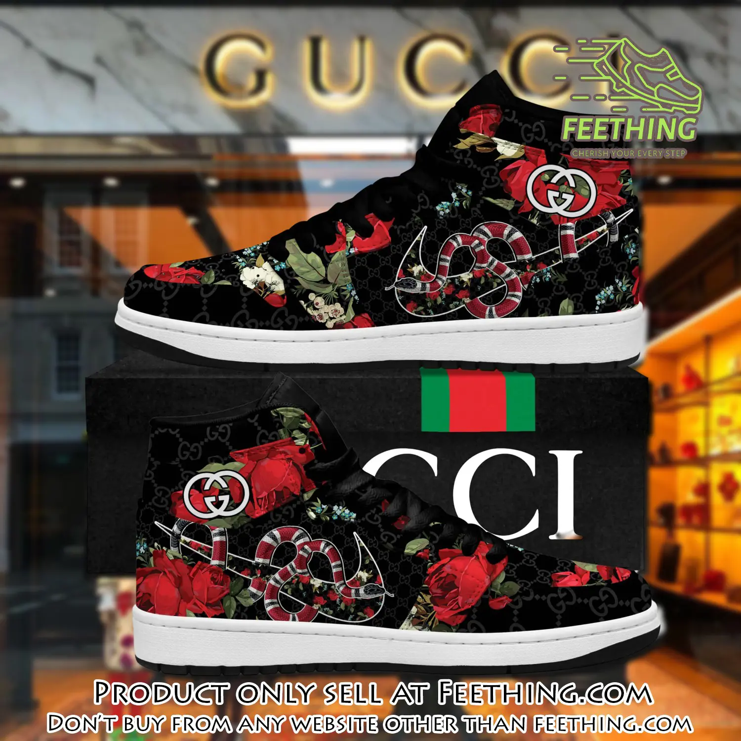 Gucci snake roses luxury brand high air jordan sneaker shoes ft2933473